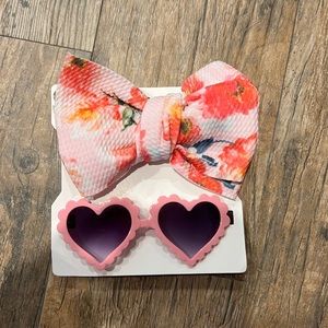 Baby headband and matching sunglasses set/ nylon headband